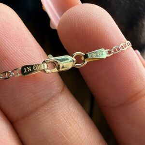 Solid 10K Yellow/White Gold Bracelet